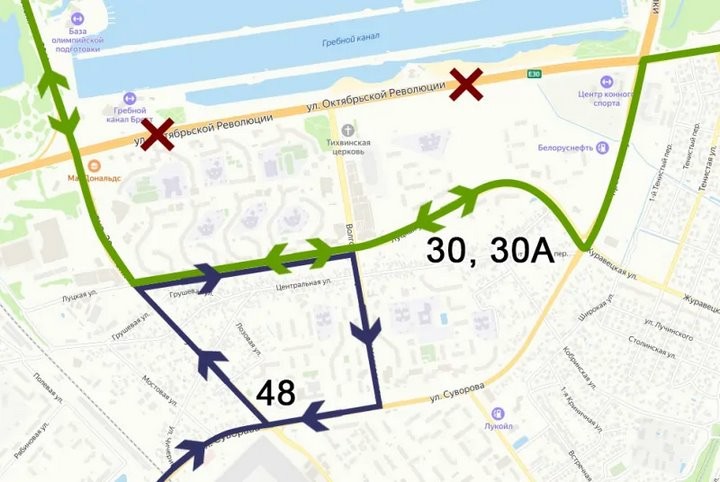 В Бресте 26 июня закроют движение по ул. Октябрьской Революции: как будет ходить общественный транспорт