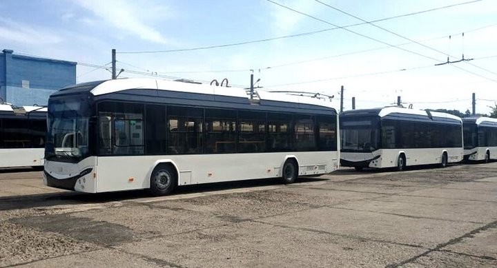 Новые троллейбусы поступили в Гродно. В Беларуси таких еще не было
