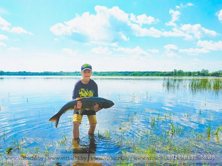 В Беларуси школьник поймал огромного амура