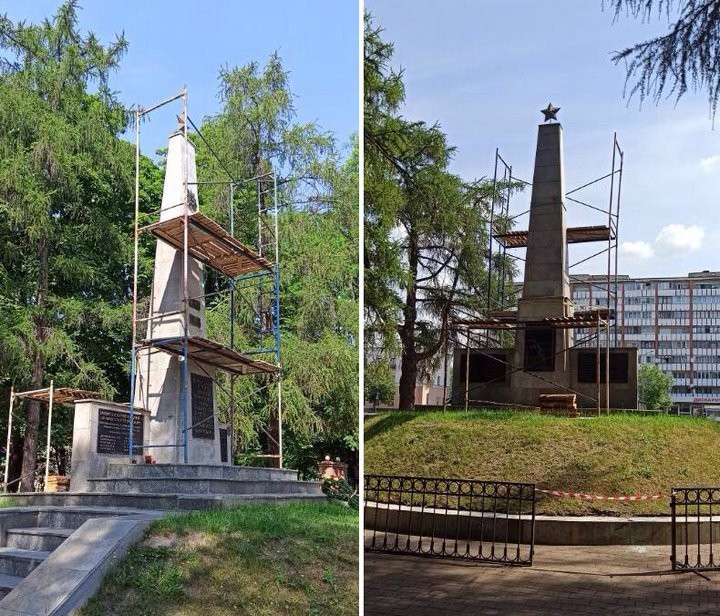 В Бресте реставрируют памятник красноармейцам, павшим за воссоединение белорусского народа в 1939-м