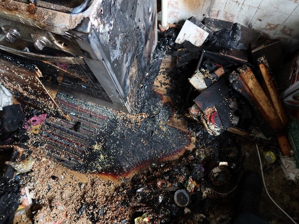 В Ганцевичах горела квартира в многоэтажке