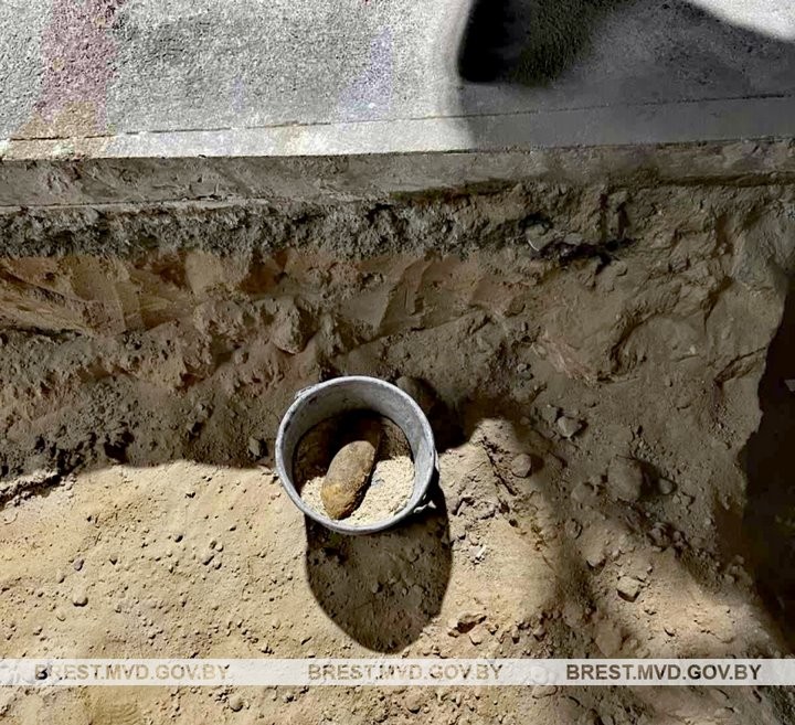 Житель Брестской области боеприпас возле гаража