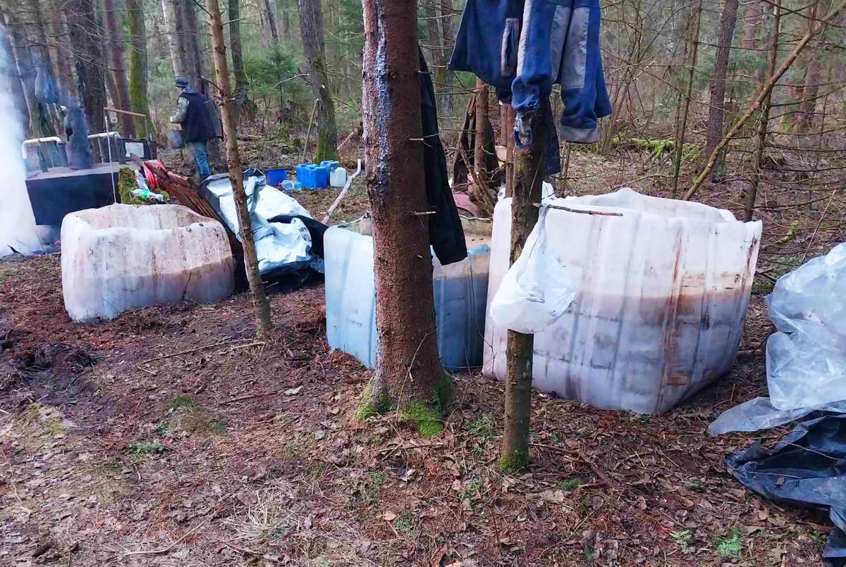 Милиция «накрыла» в лесу самогонный мини-завод