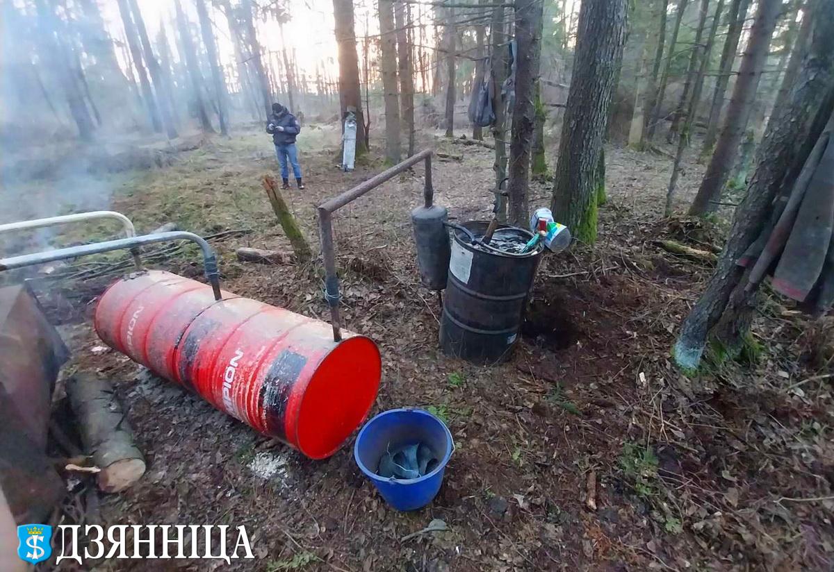 Милиция «накрыла» в лесу самогонный мини-завод