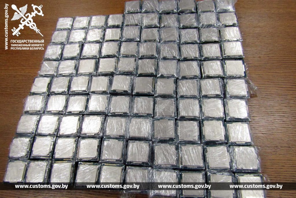 В Беларусь хотели незаконно ввезти 500 компьютерных процессоров