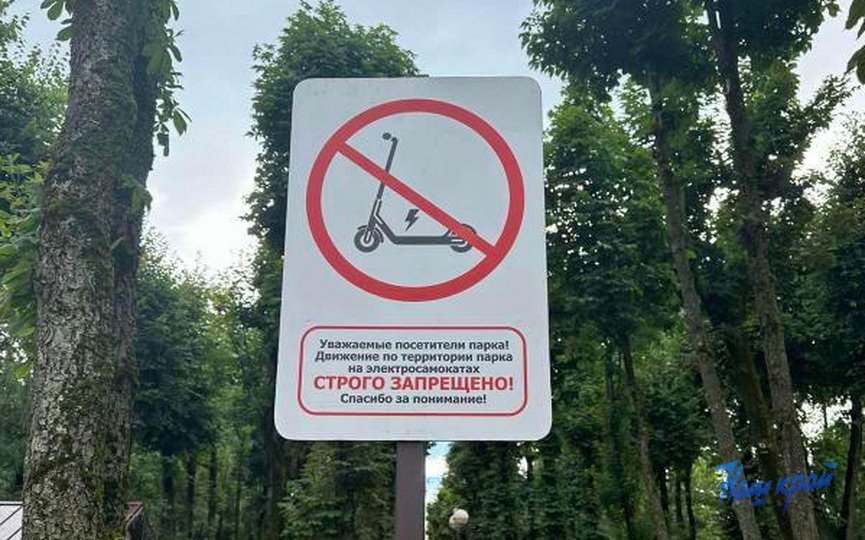 В парке Барановичей появились запрещающие таблички. Узнали, что они означают