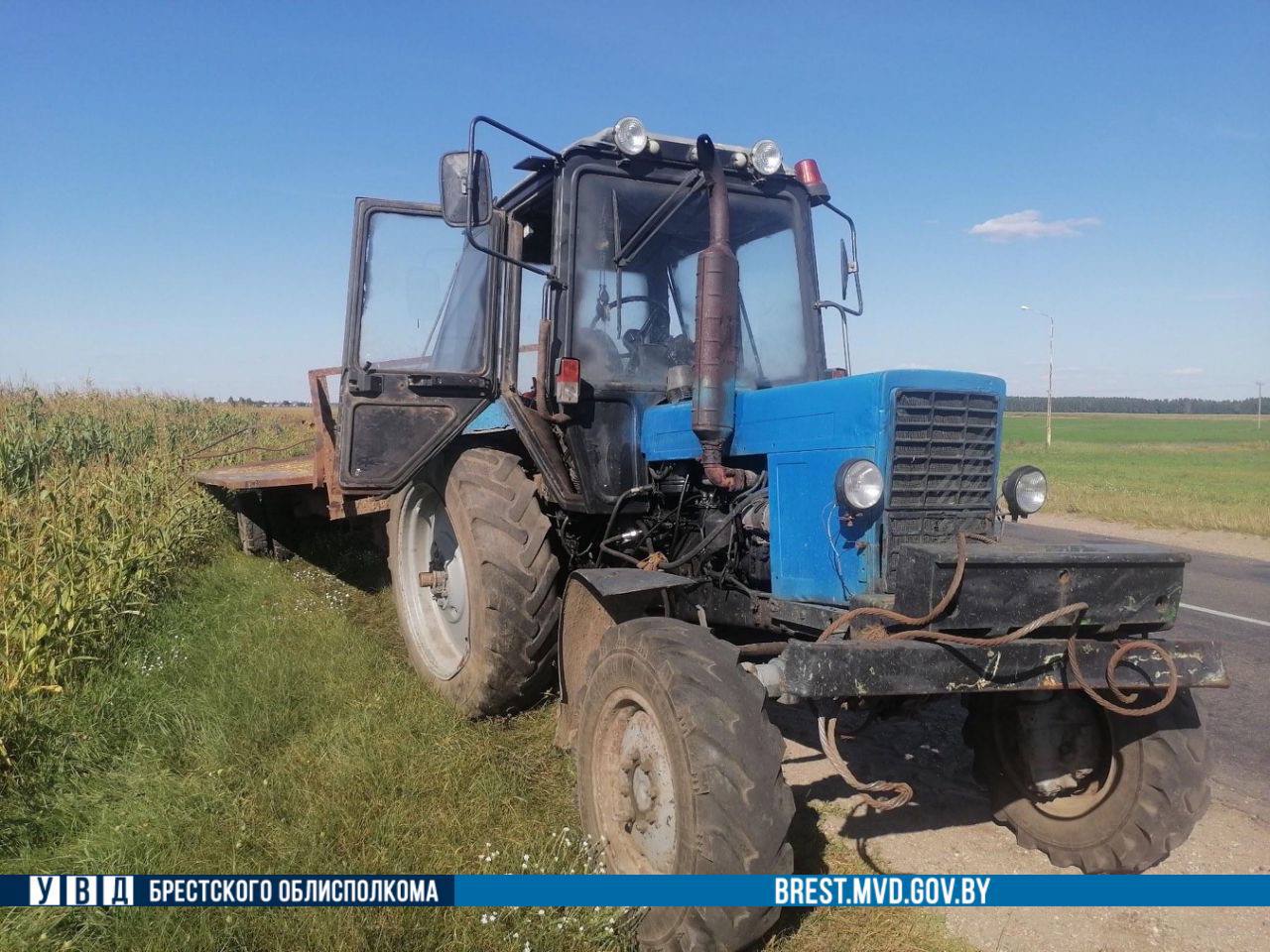 В Брестской области трактор столкнулся с автомобилем Ford. Кто виноват?