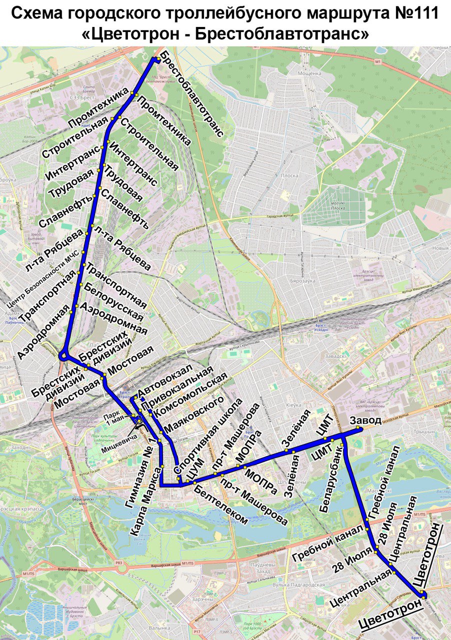 В Бресте открывается новый троллейбусный маршрут