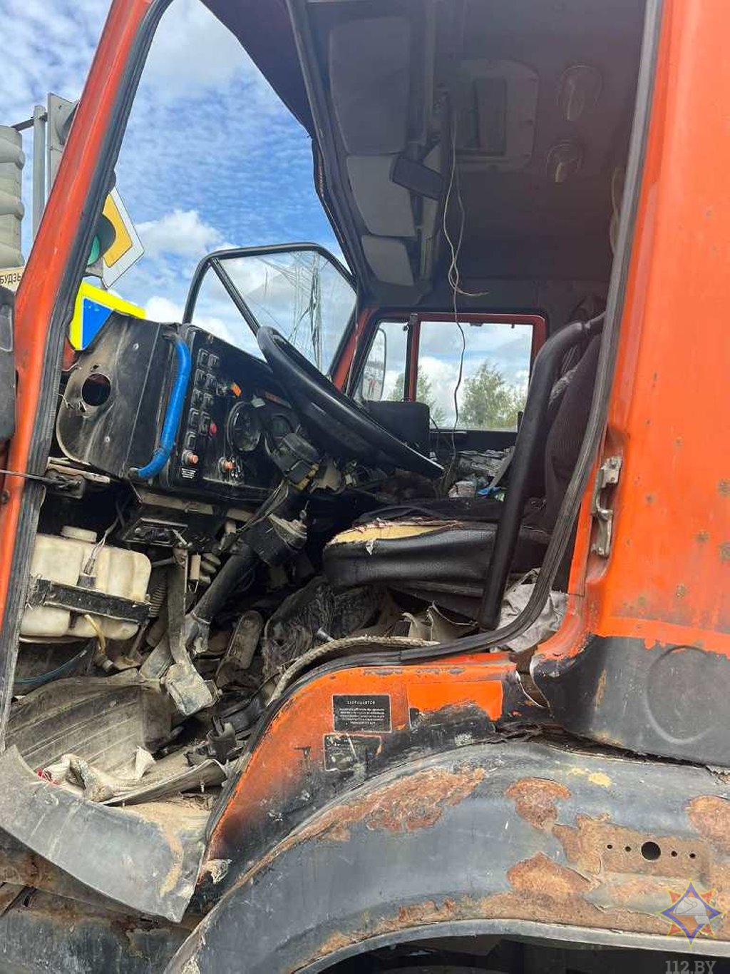 Две бетономешалки столкнулись в Барановичах