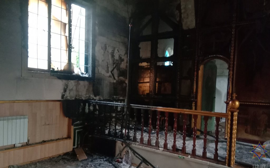 В Столинском районе горела церковь – большие потери