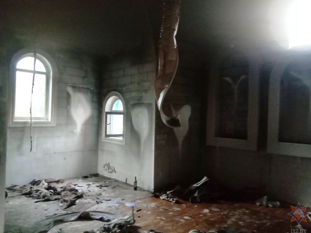 В Столинском районе горела церковь – большие потери