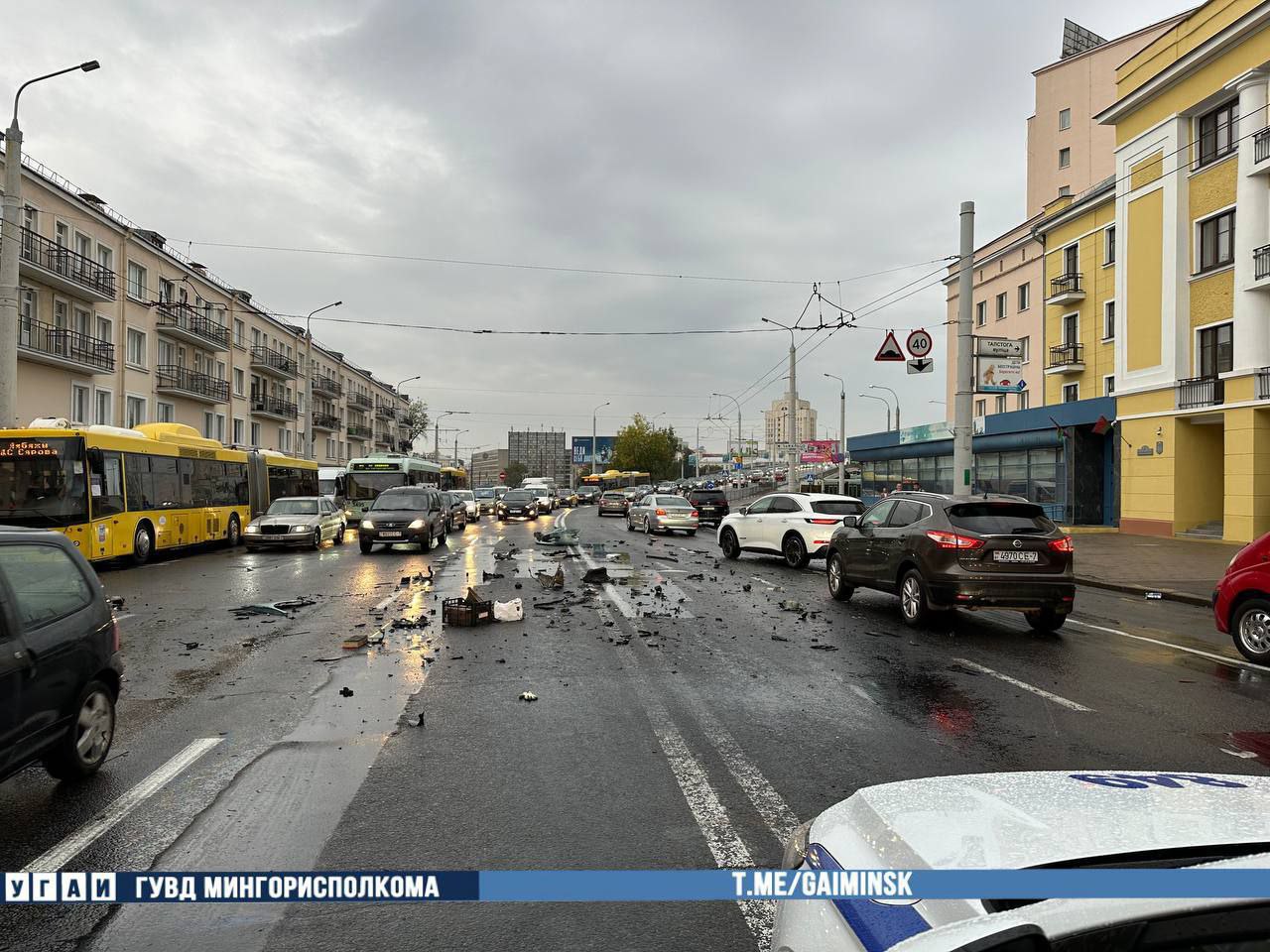 Жесткое ДТП произошло в Минске — появилось видео