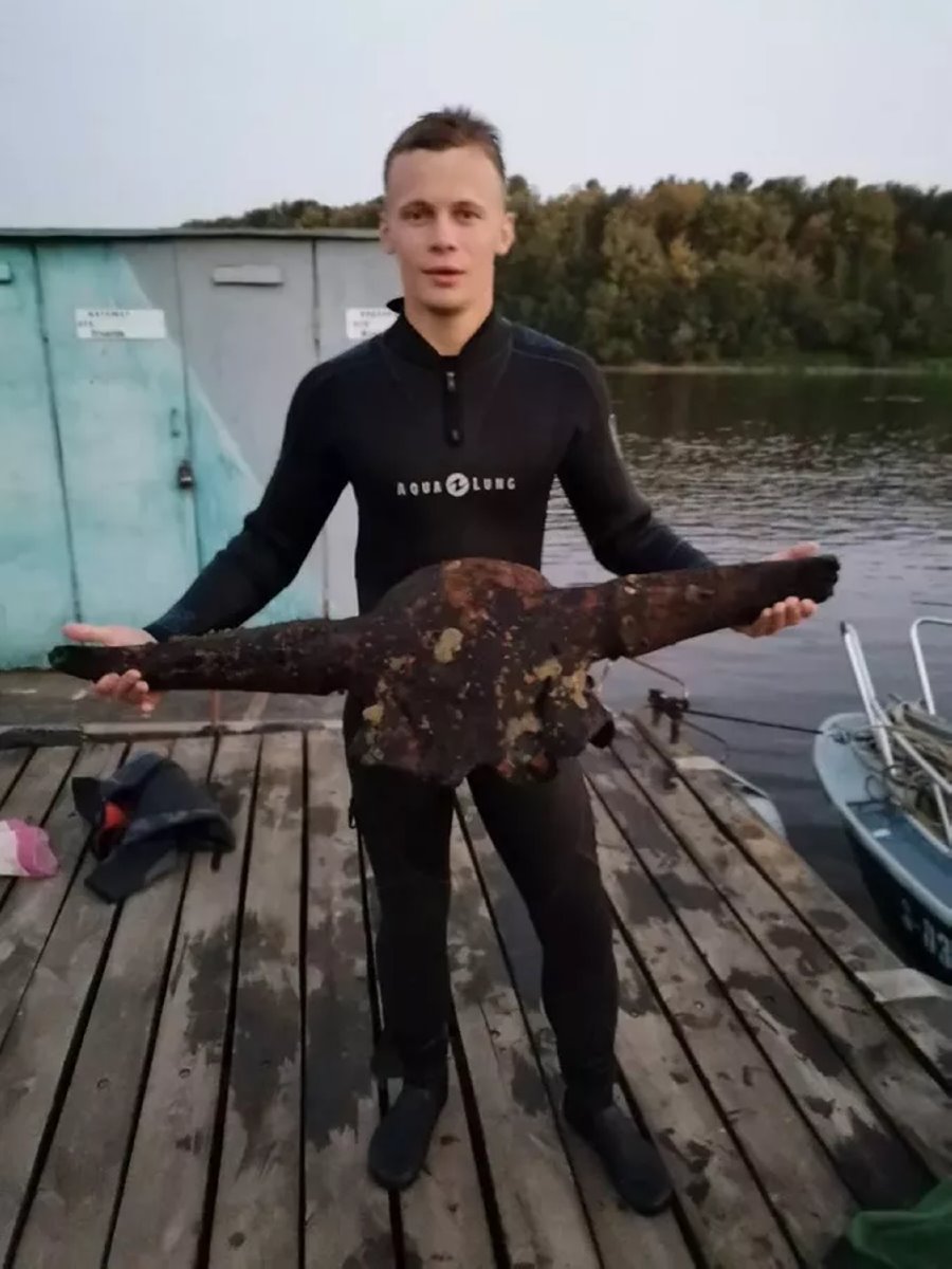Супернаходка! В Беларуси на дне реки нашли череп доисторического бизона