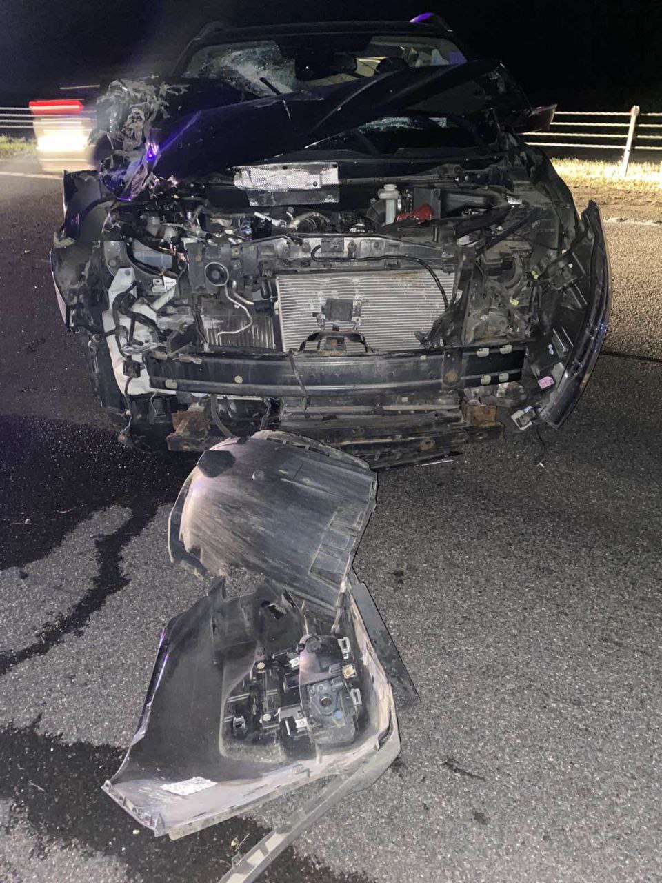 Пьяная женщина с ребенком попала в ДТП на трассе М-1