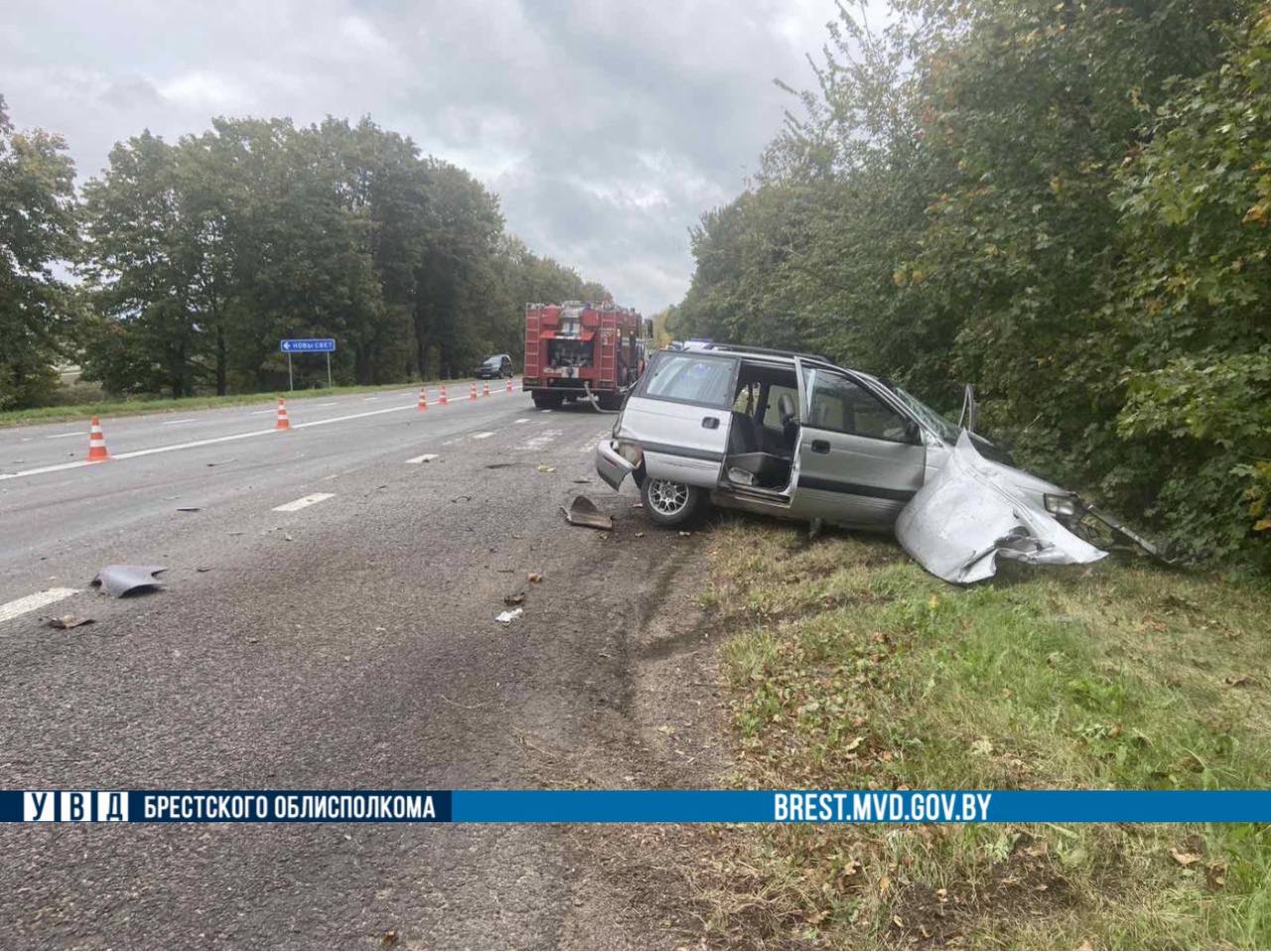 Жесткое ДТП в Брестской области: столкнулись грузовик и автомобиль
