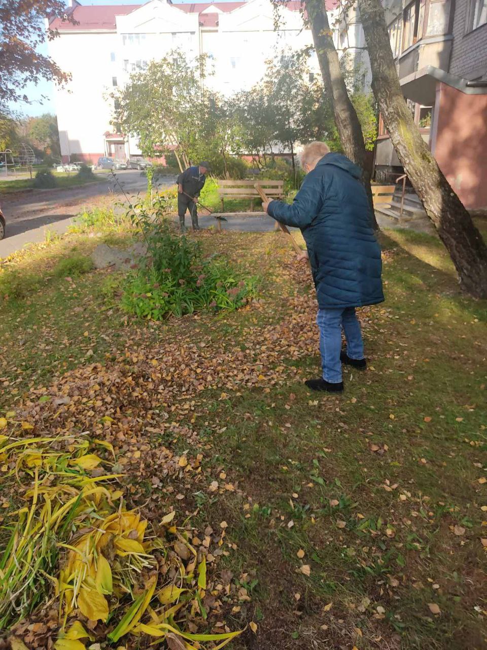 Жители микрорайона Речица показали, как наводят порядок около своего дома