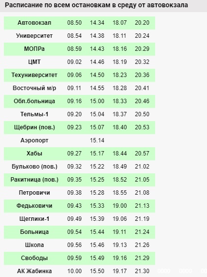 Аэропорт Брест — новая остановка автобуса № 77. Полное расписание по средам и субботам