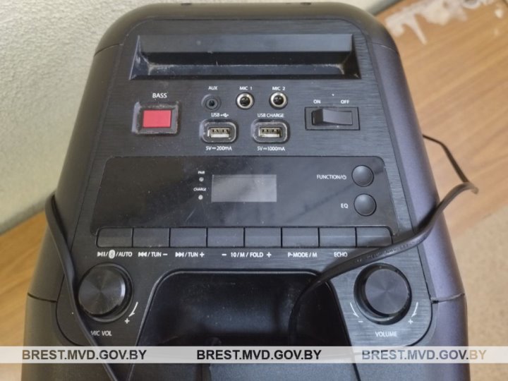 Музыкальную колонку украл знакомый у жителя Барановичей