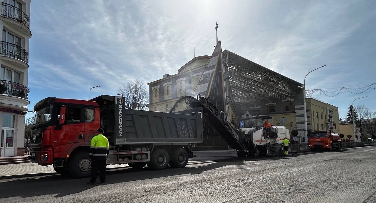 Ночью в Бресте будет проводиться асфальтирование улицы Ленина