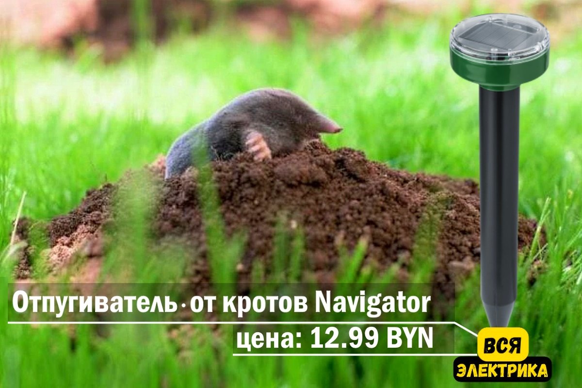 Надоели кроты на участке? Магазин «Вся Электрика» в Бресте предлагает новый девайс от нежелательных гостей!