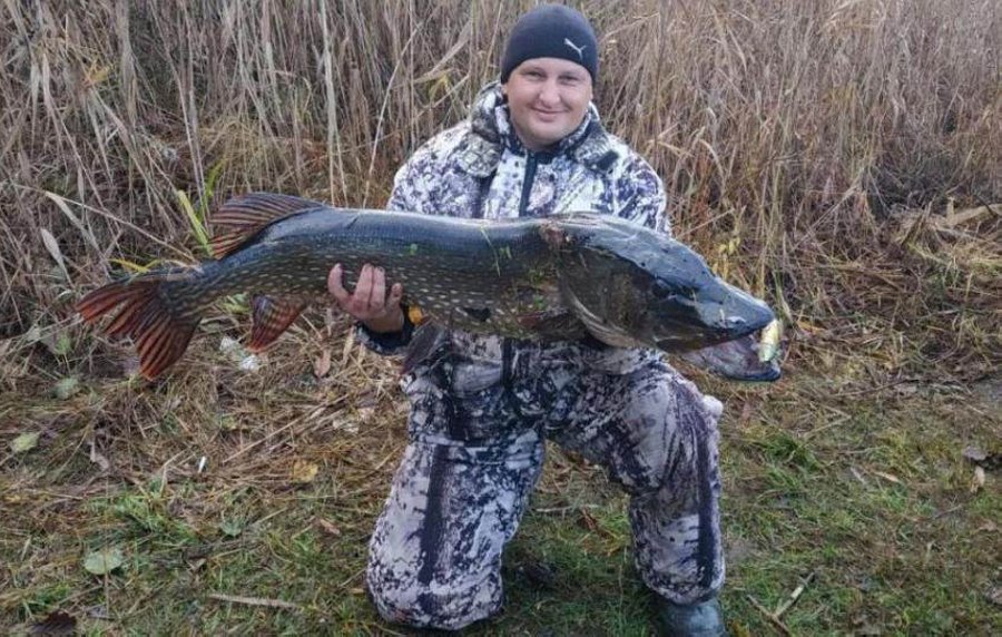 Самую большую щуку в истории Беларуси поймал рыбак из Могилева