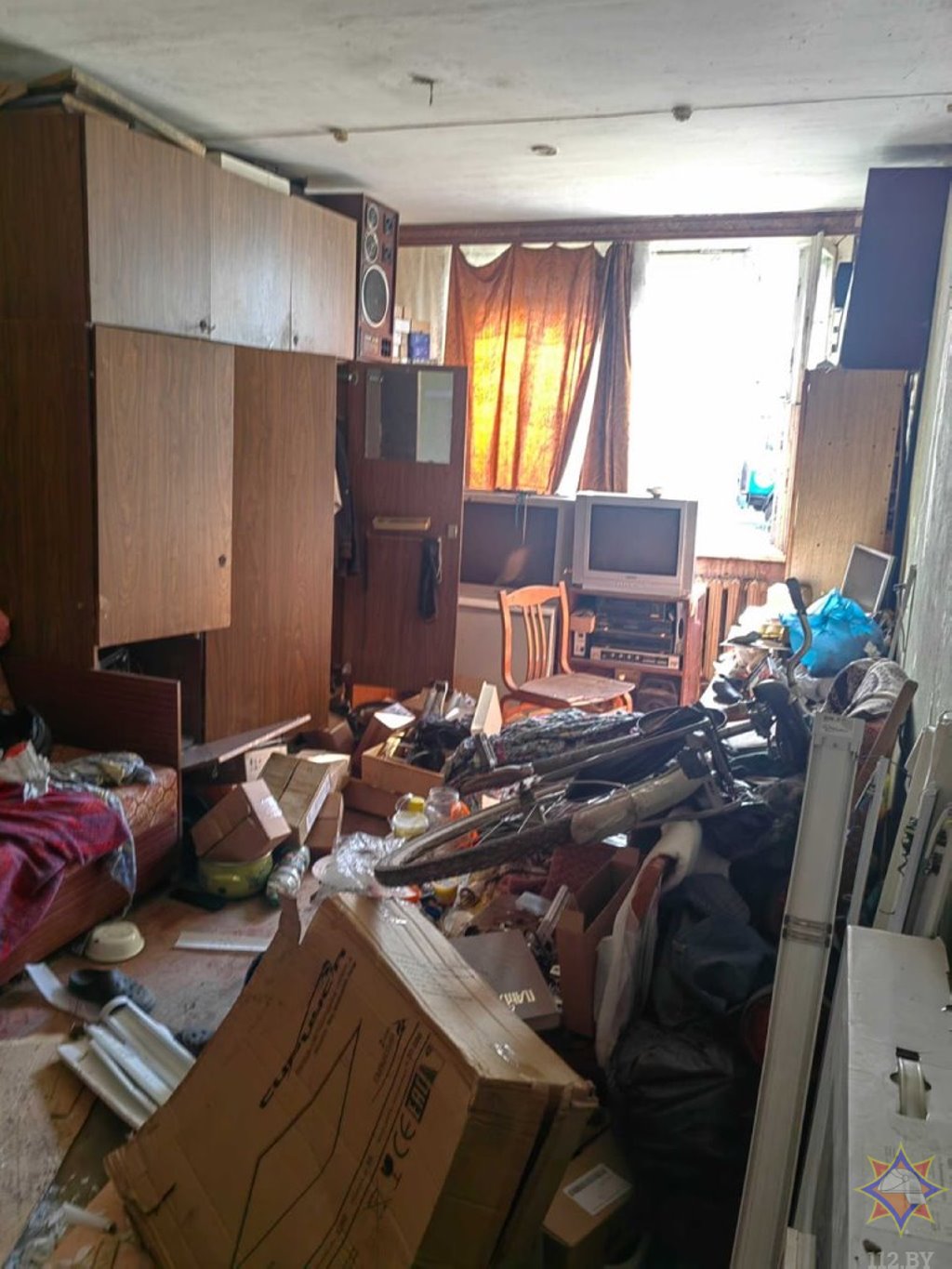 В Пинске на пожаре в общежитии спасен мужчина