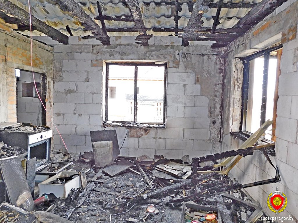 В Пинском районе произошло возгорание дома из-за некачественной установки отопительного котла