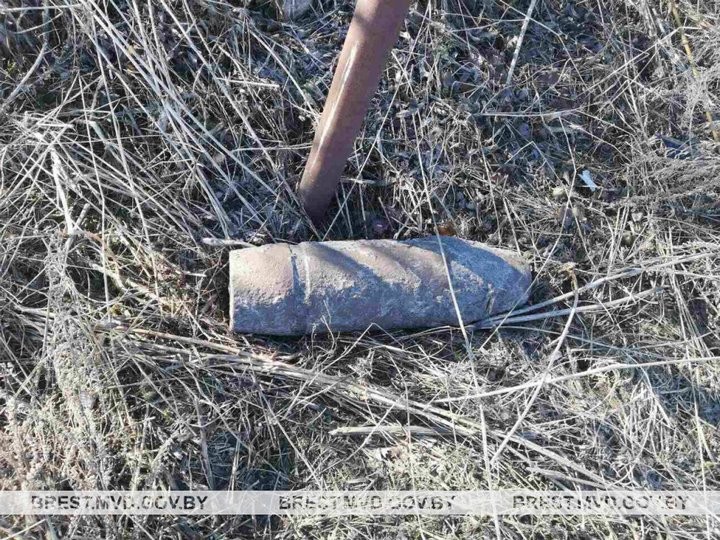 Житель Бреста поехал в деревню и нашел на приусадебном участке артиллерийский снаряд