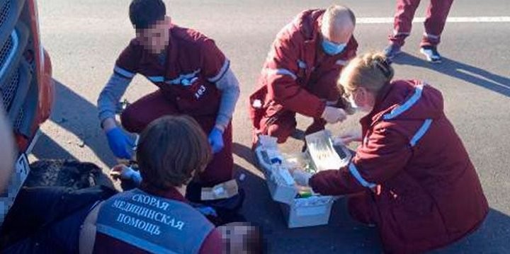 В Беларуси произошла первая серьезная авария с участием мотоциклиста в 2022 году. Опубликовано видео