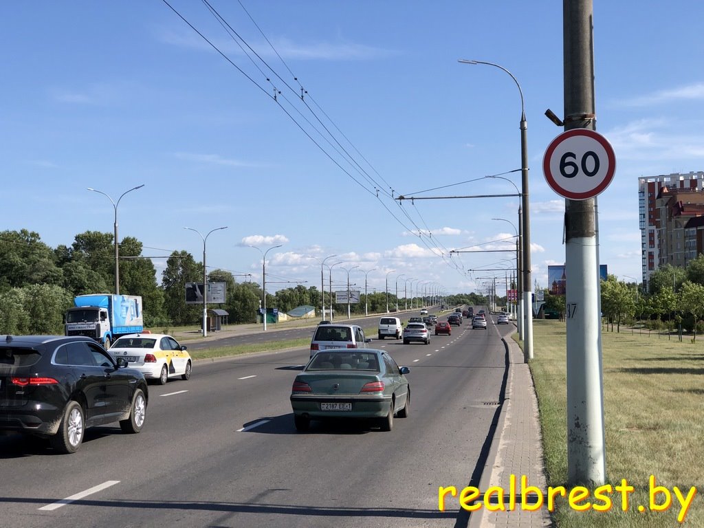 На проспекте Республики в Бресте вместо 80 теперь 60 км/ч