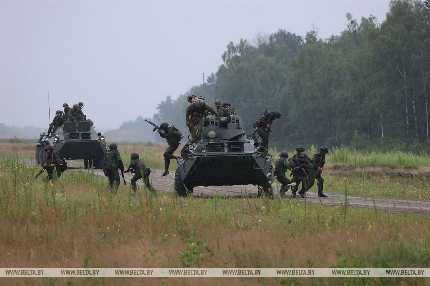Сегодня на полигоне «Брестский» прошла совместная тренировка ССО и бойцов «Вагнер»