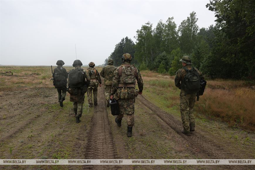 Сегодня на полигоне «Брестский» прошла совместная тренировка ССО и бойцов «Вагнер»
