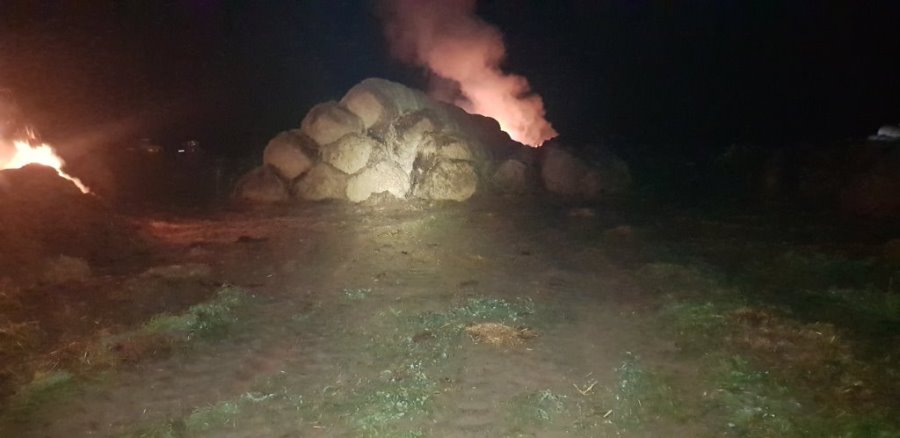 В Барановичском районе огнем уничтожено почти 60 тонн соломы