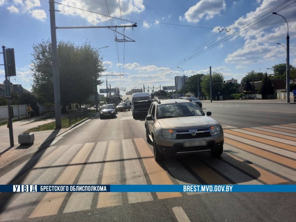 В Бресте произошло попутное ДТП