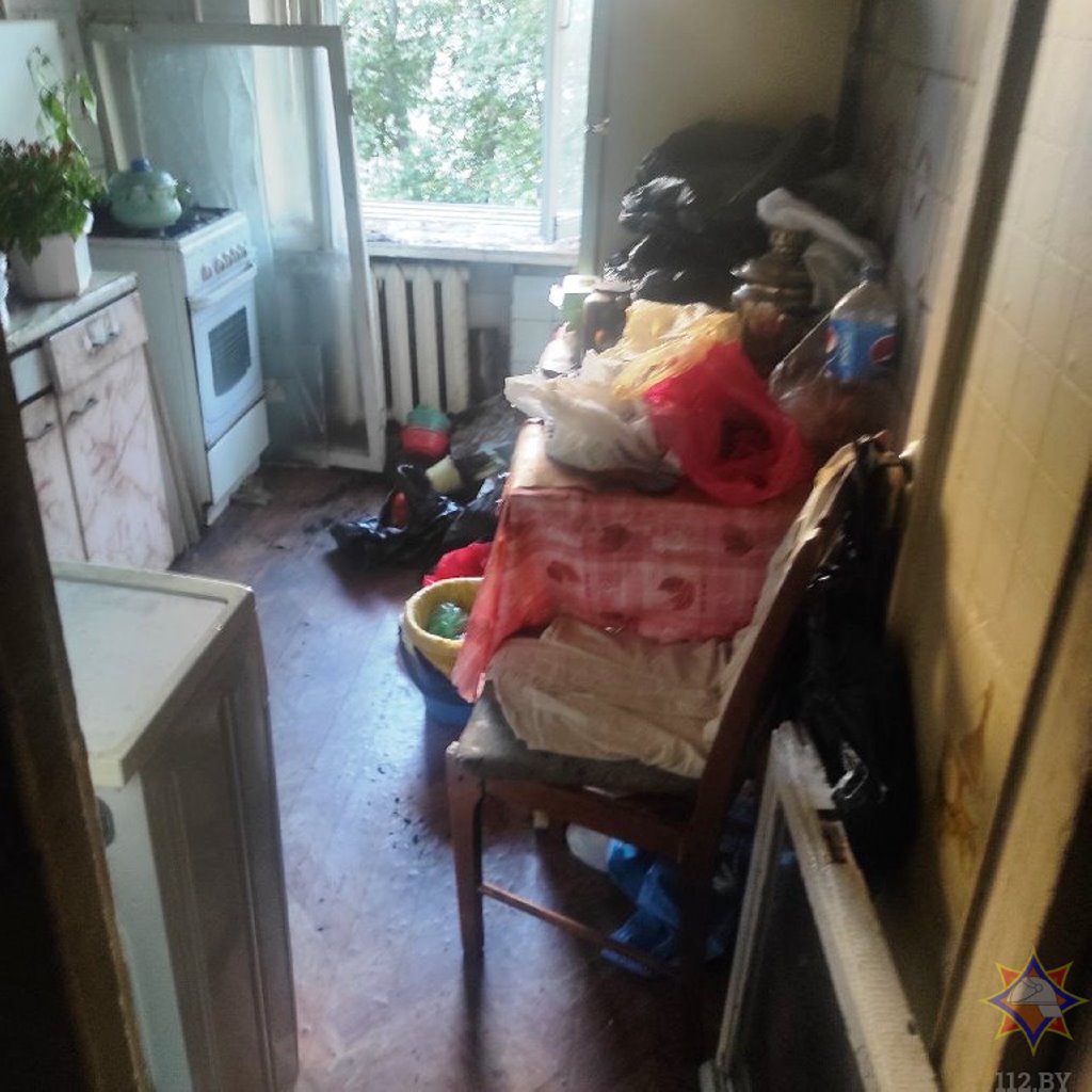 На пожаре в Пинске спасена хозяйка квартиры