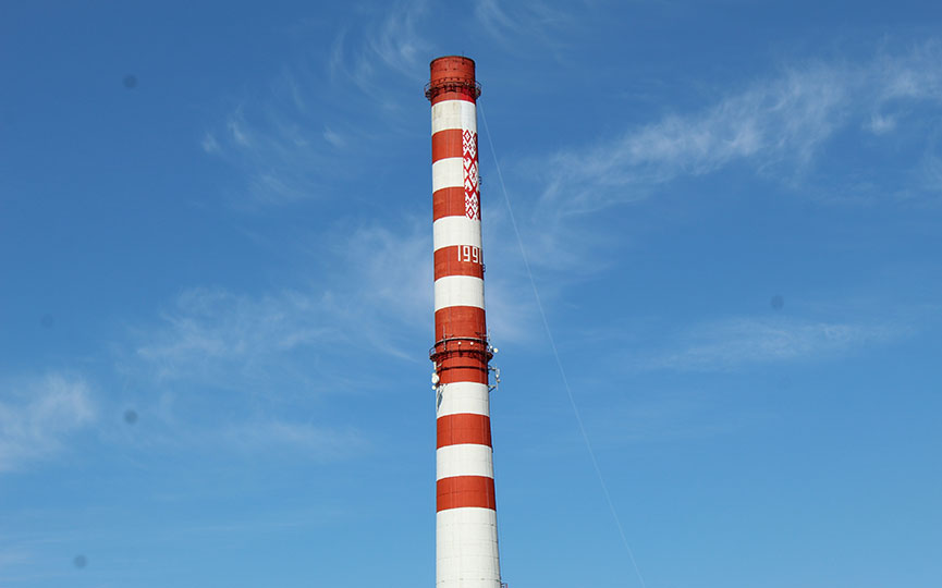На трубе Барановичской ТЭЦ появится изображение белорусского флага