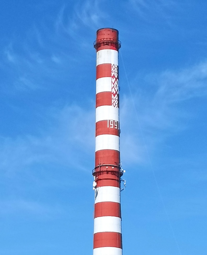 На трубе Барановичской ТЭЦ появится изображение белорусского флага