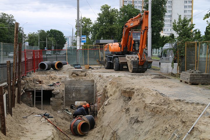 Какие работы проводятся на проспекте Машерова в Бресте