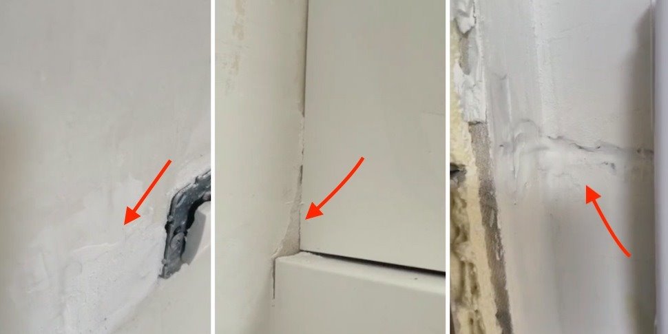 Трещины на потолке, куски обоев под шпатлевкой… Слабовидящая пара наняла строителей, которые должны были навести красоту