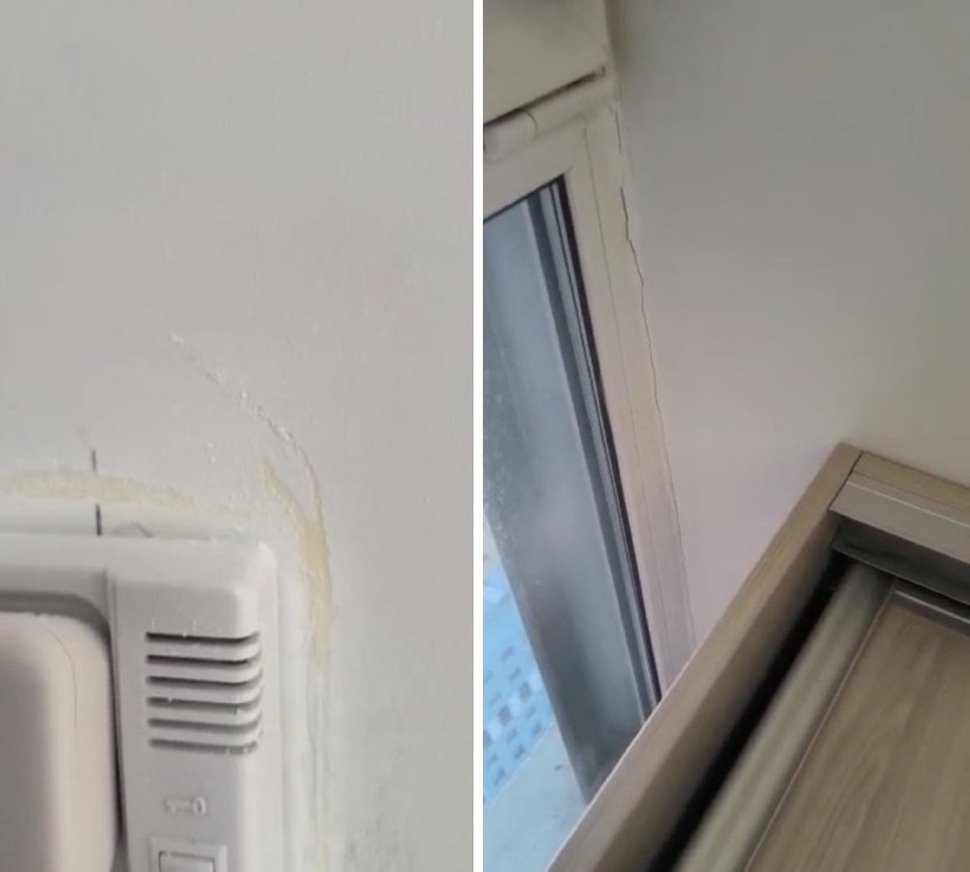 Трещины на потолке, куски обоев под шпатлевкой… Слабовидящая пара наняла строителей, которые должны были навести красоту