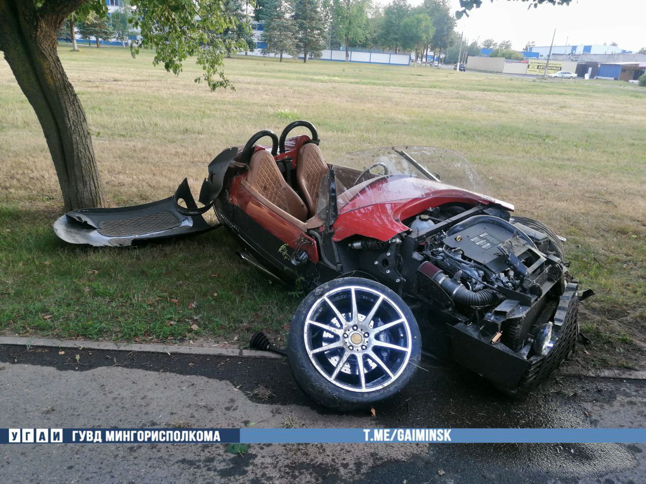 Трицикл попал в ДТП в Минске