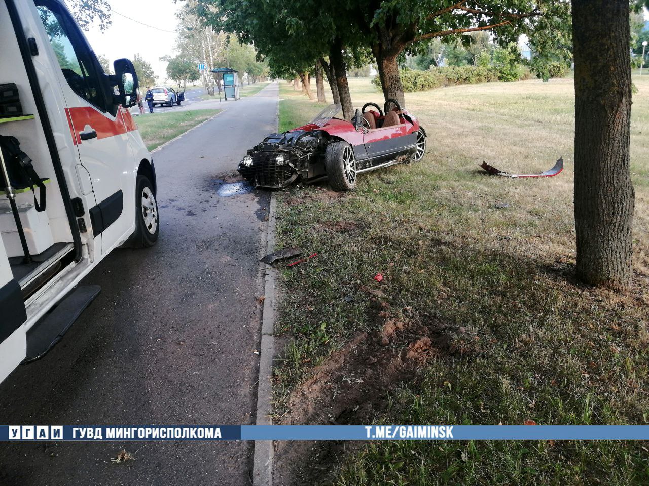 Трицикл попал в ДТП в Минске