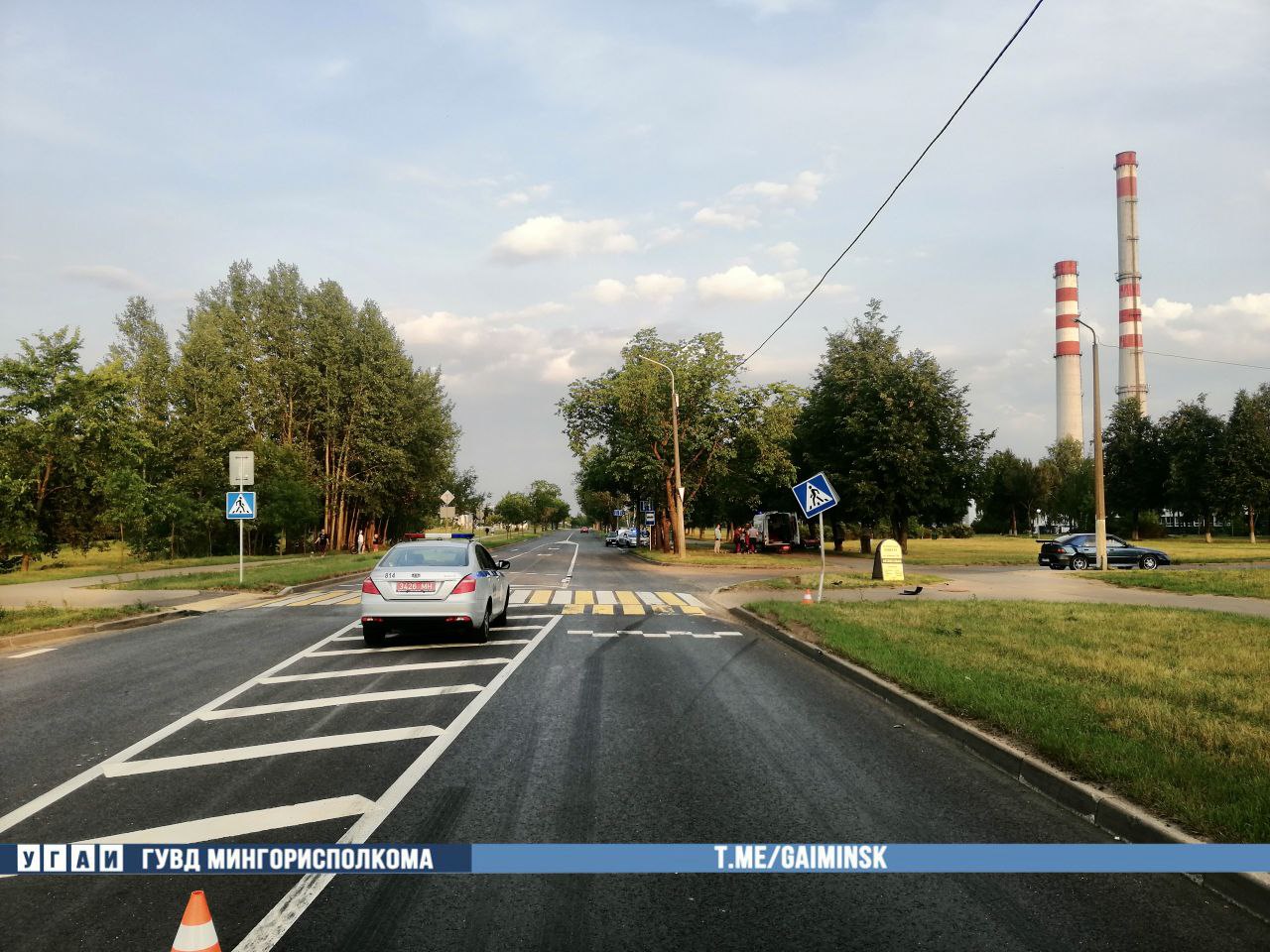 Трицикл попал в ДТП в Минске