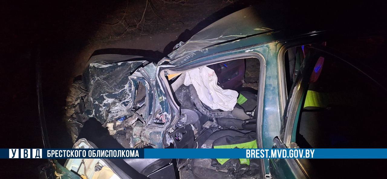Водитель автомобиля Volkswagen, который попал в ДТП ночью в Пружанском районе, скончался