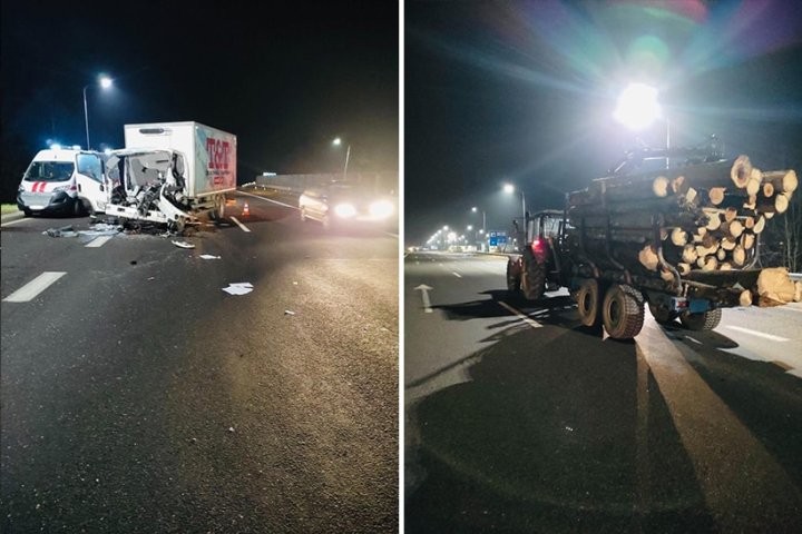 Смертельное ДТП на М1. Грузовик влетел в лесовоз