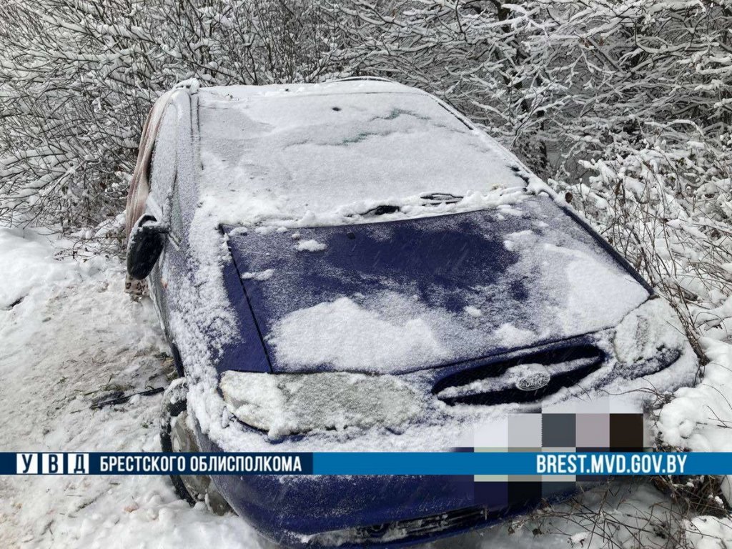 Недалеко от Бреста машина «вылетела» в кювет.