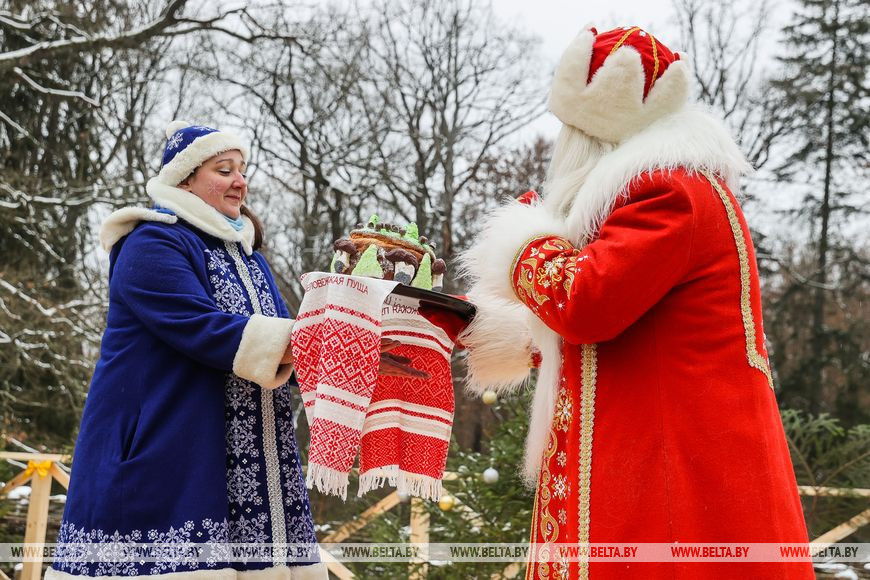 Можно загадать вдвое больше желаний. Снегурочка приехала в Беловежскую пущу на помощь Деду Морозу