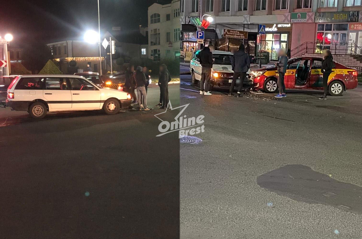В Пинске такси проигнорировало правила и столкнулось с автомобилем