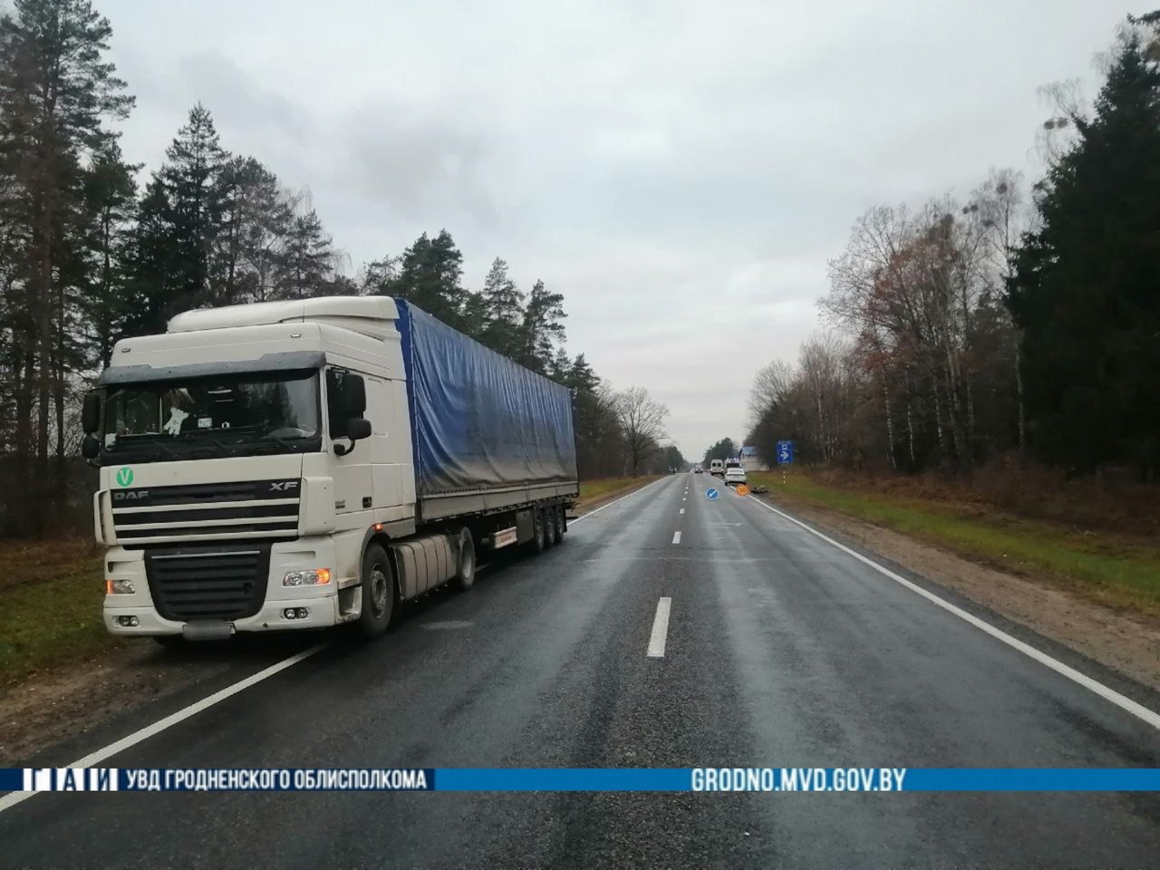 Водитель насмерть сбил коллегу, который вышел на дорогу из-за стоявшего автомобиля