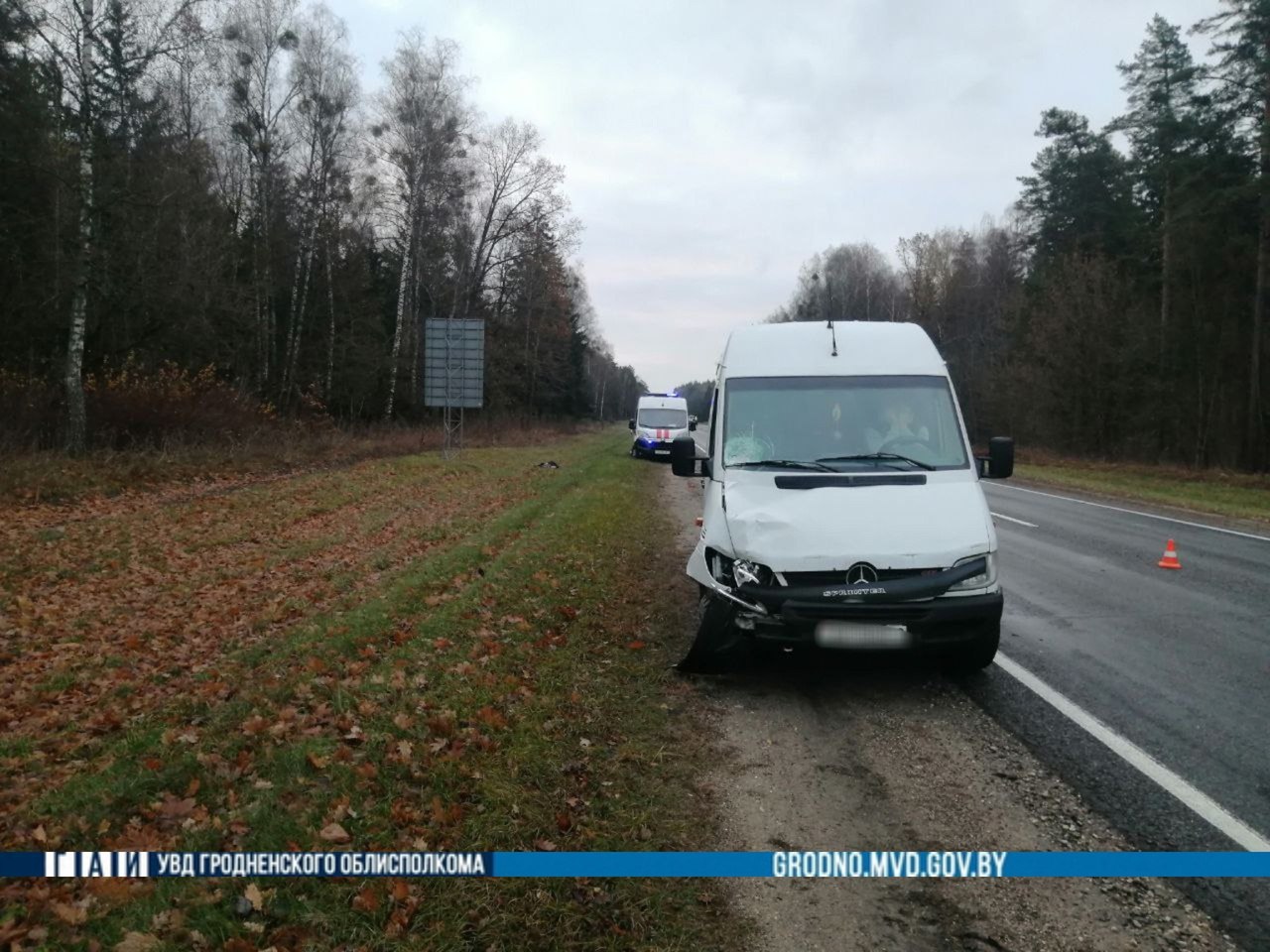 Водитель насмерть сбил коллегу, который вышел на дорогу из-за стоявшего автомобиля